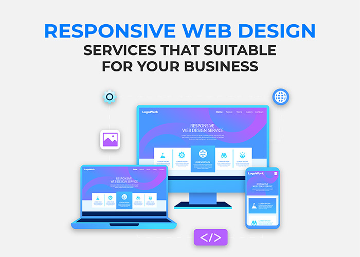 Laptop ,mobile and a computer is demonstrating the top responsive web design services in the USA