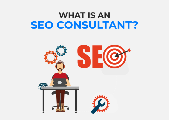 A SEO consultant is sitting on a desk to research about SEO consultancy