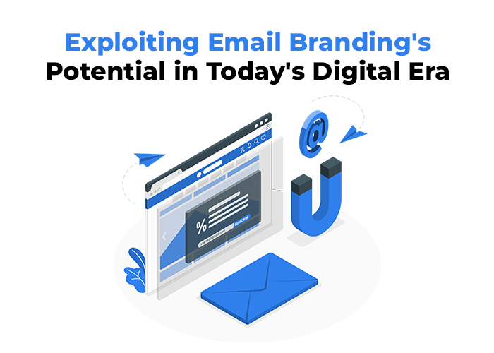 this illustration show a magnet with mail symbol showing exploiting email branding potential in todays digital era