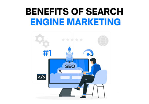 A person is using the computer to see the benefits of the search engine marketing